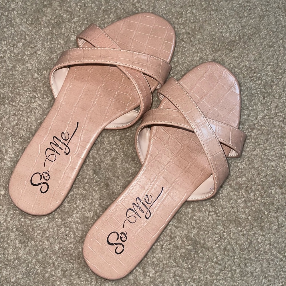 Nude Cross Sandals